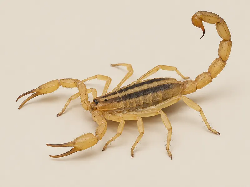 Striped bark scorpion (Centruroides vittatus)
